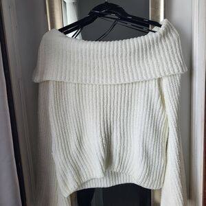 Forever 21 Off-Shoulder White Sweater